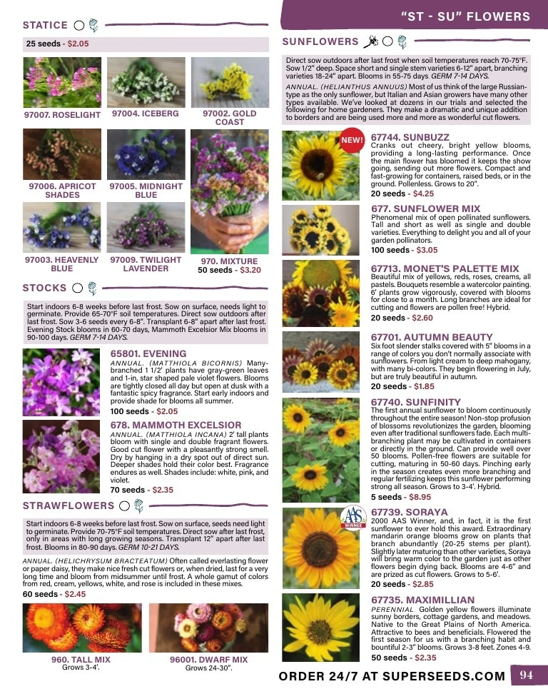 Pinetree Garden Seeds flyer page 95