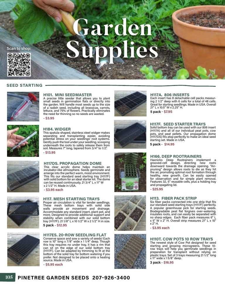 Pinetree Garden Seeds flyer page 106