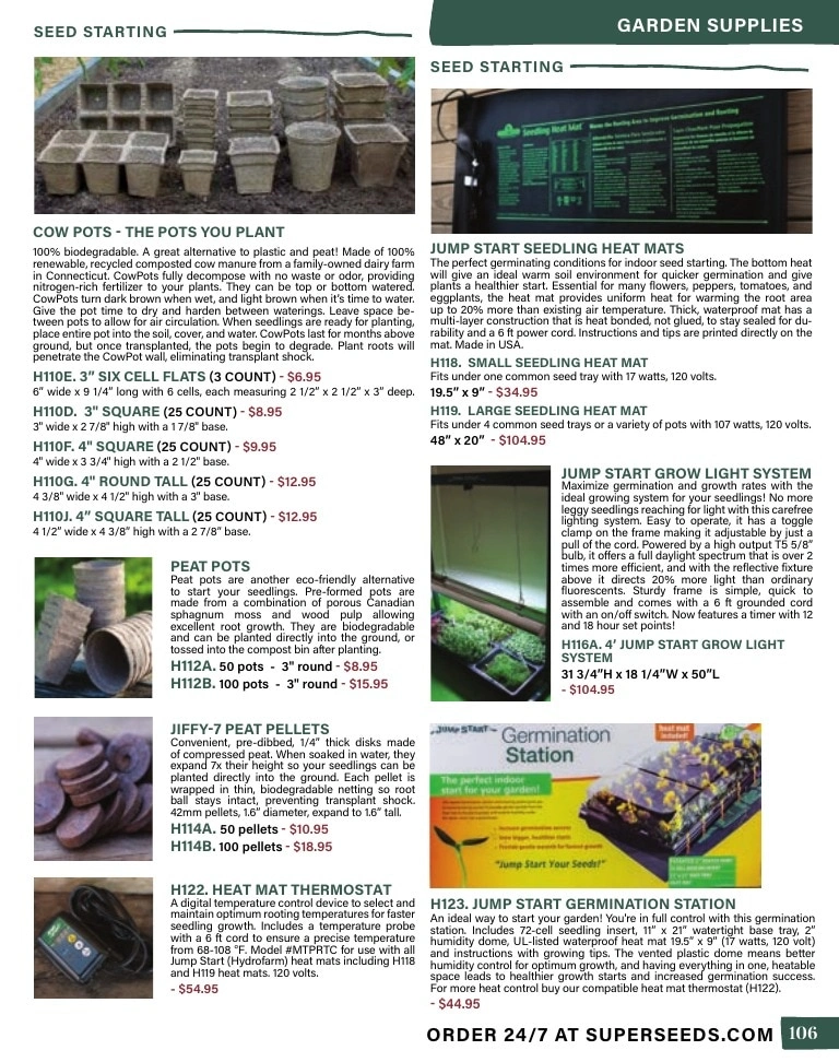 Pinetree Garden Seeds flyer page 107