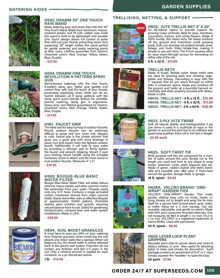 Pinetree Garden Seeds flyer page 109