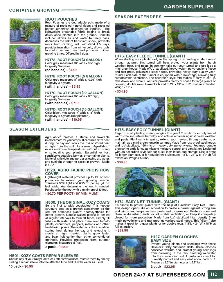 Pinetree Garden Seeds flyer page 113