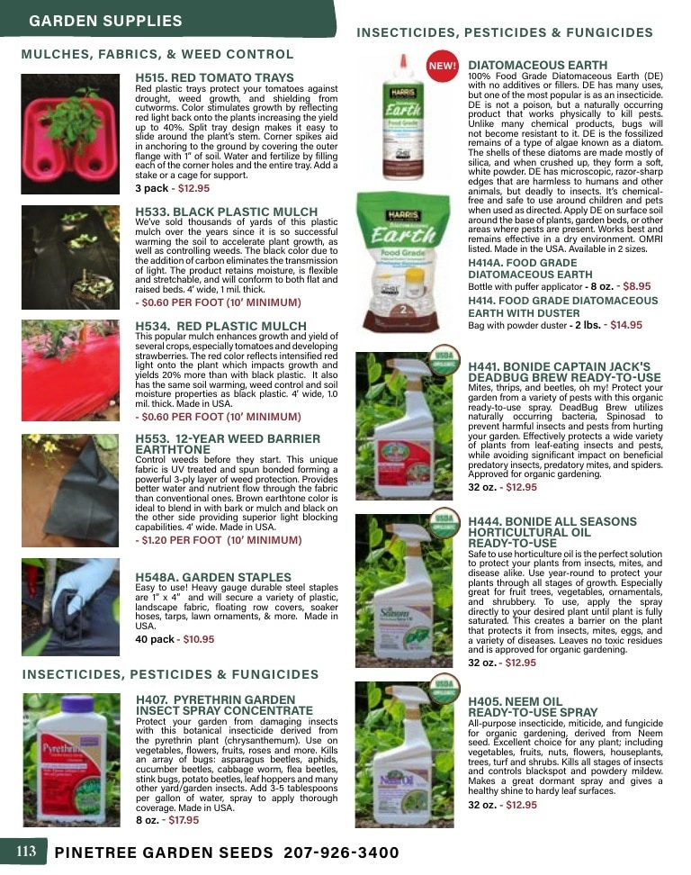 Pinetree Garden Seeds flyer page 114