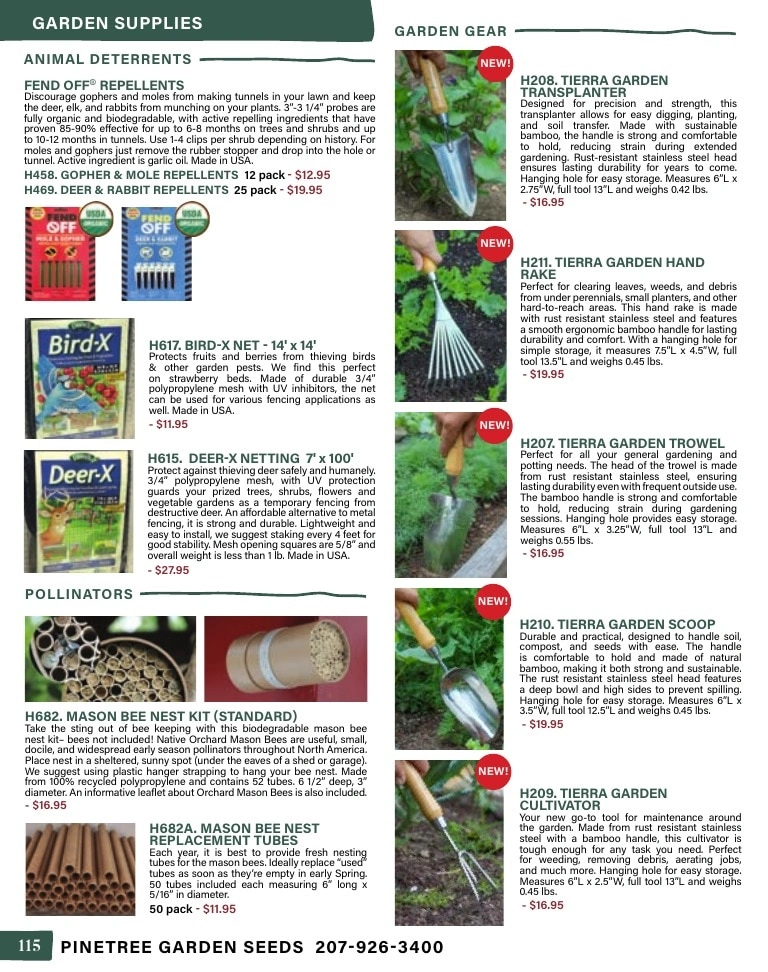 Pinetree Garden Seeds flyer page 116