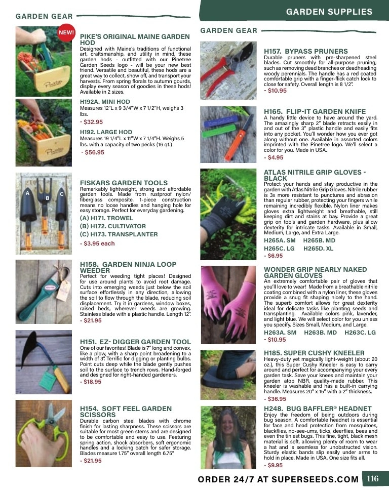 Pinetree Garden Seeds flyer page 117