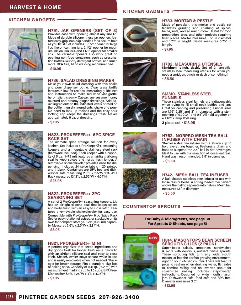 Pinetree Garden Seeds flyer page 120