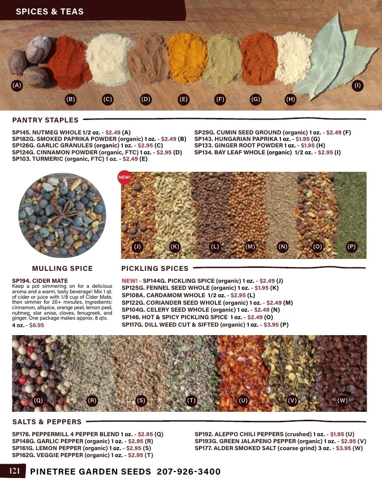 Pinetree Garden Seeds flyer page 122