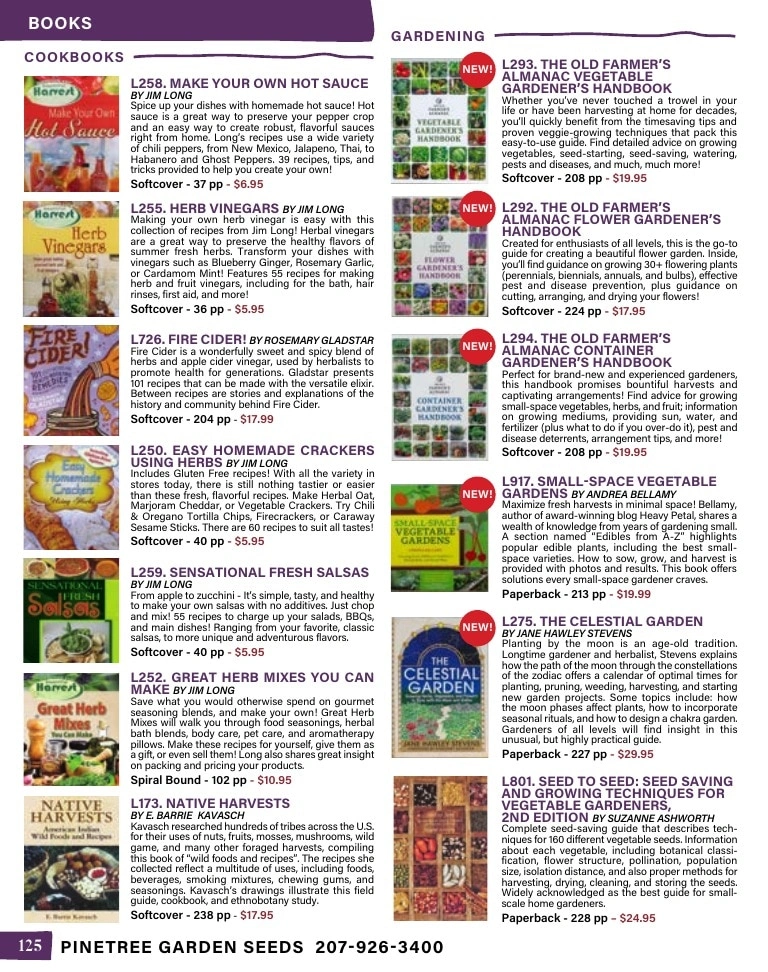 Pinetree Garden Seeds flyer page 126