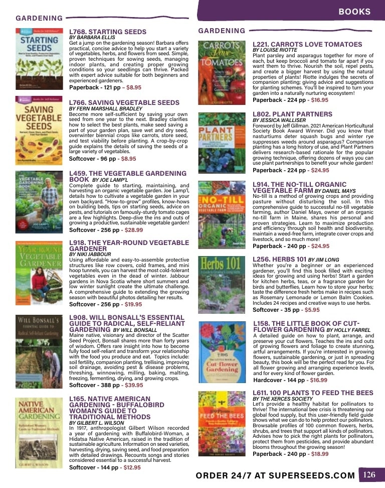 Pinetree Garden Seeds flyer page 127