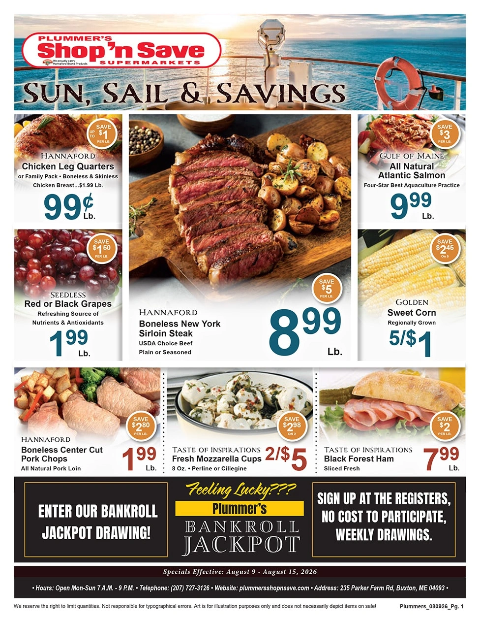 Plummer's Shop 'n Save flyer page 1