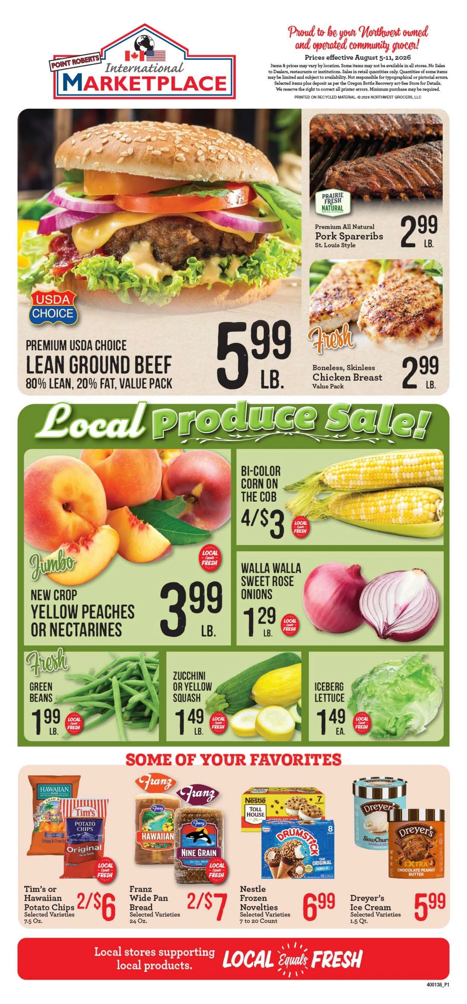 Point Roberts Marketplace flyer page 1