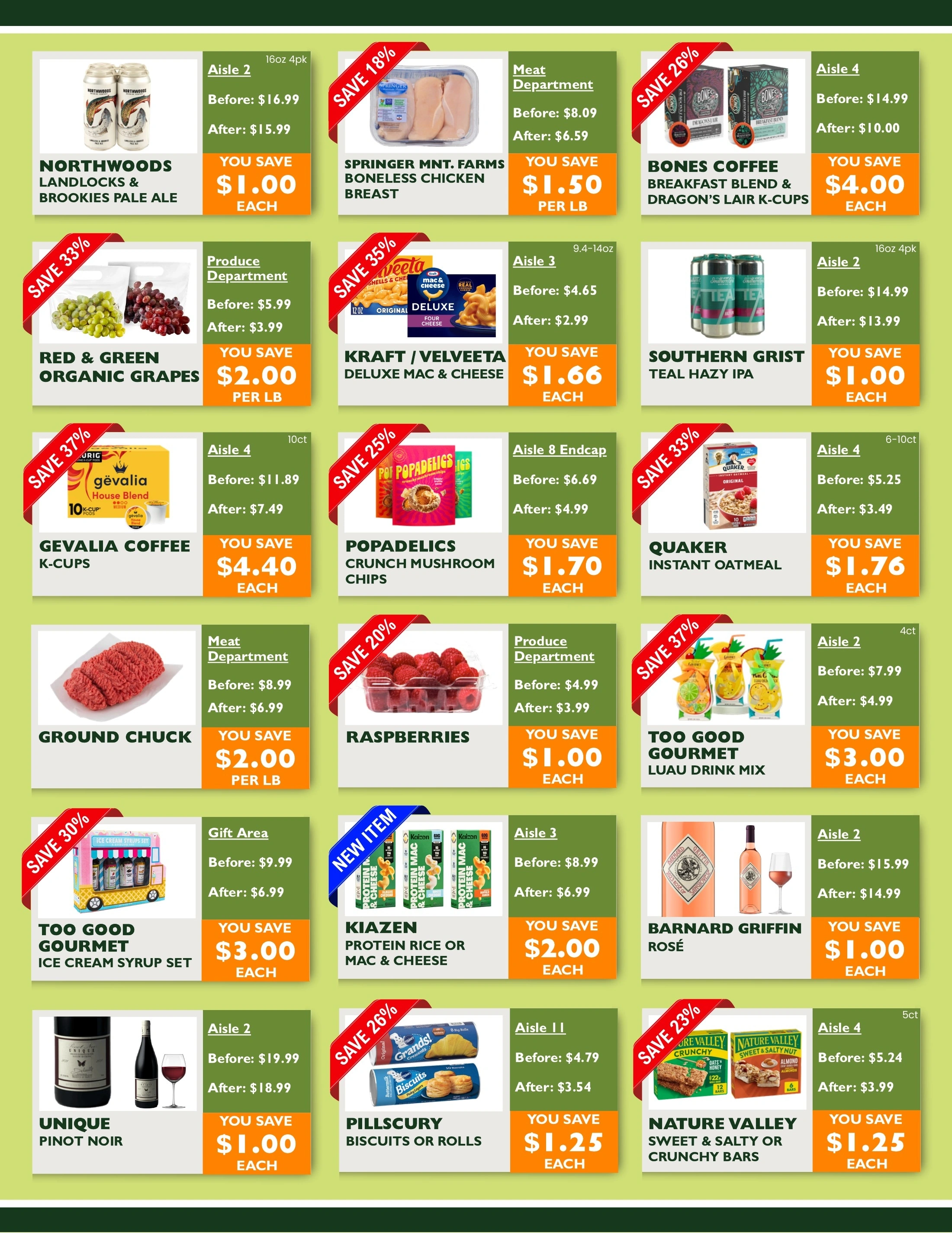 Pruett's Market flyer page 2