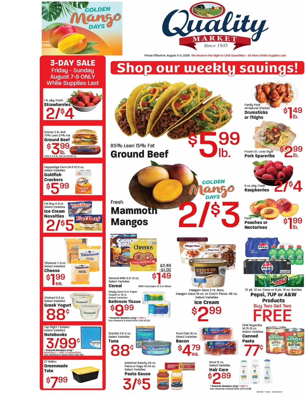 Quality Market flyer page 1