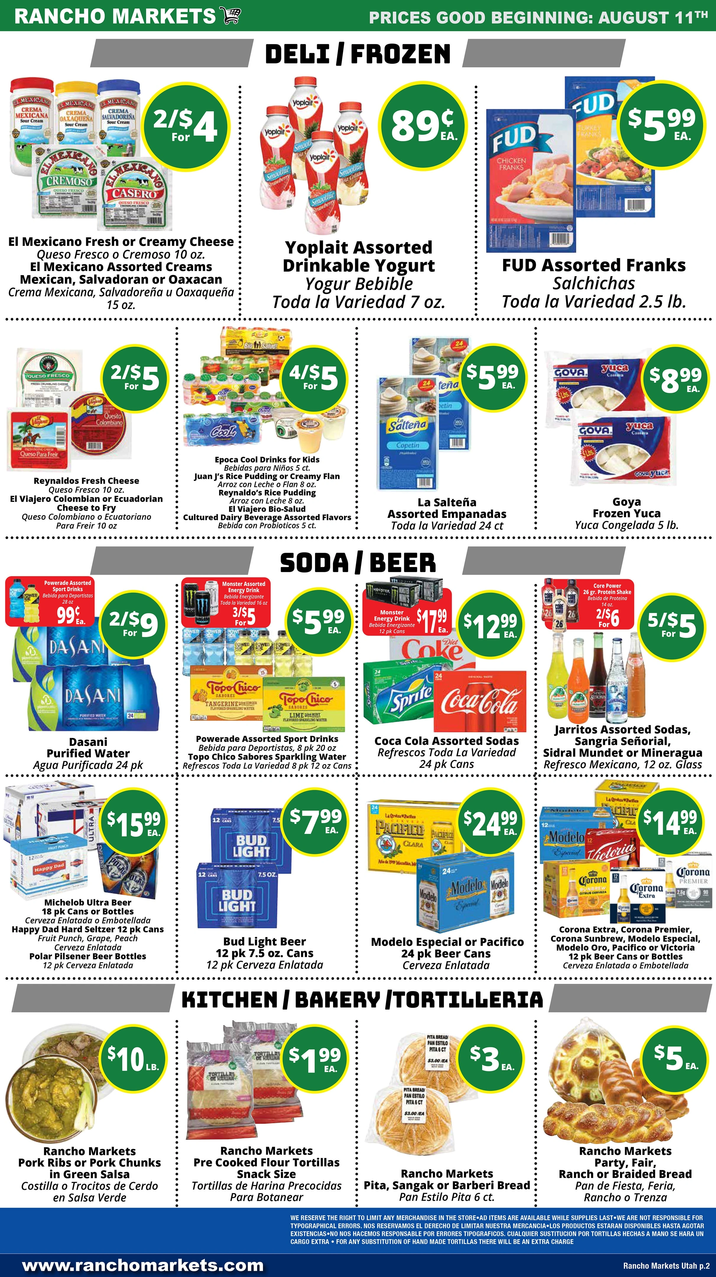 Rancho Markets flyer page 2
