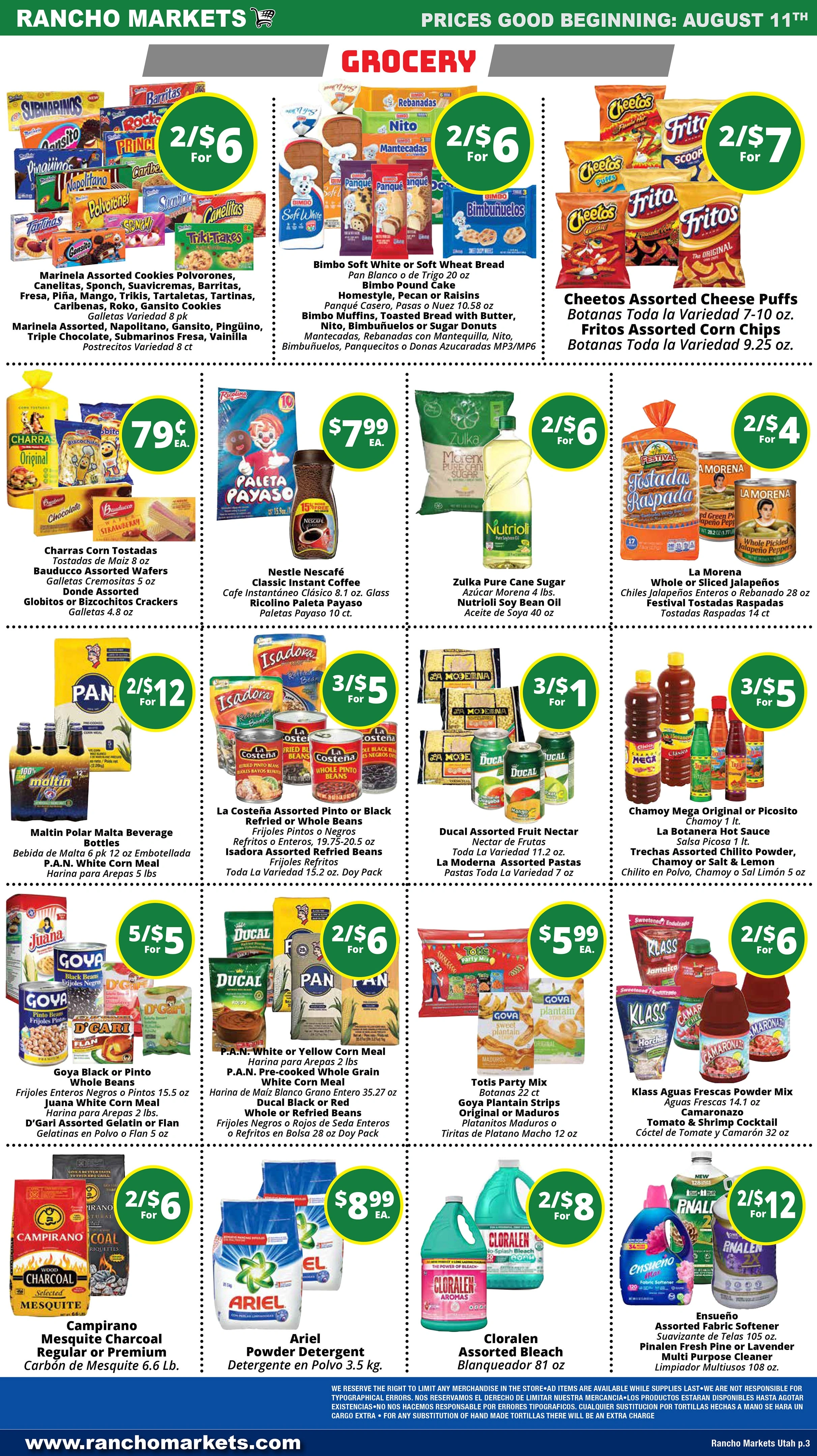 Rancho Markets flyer page 3