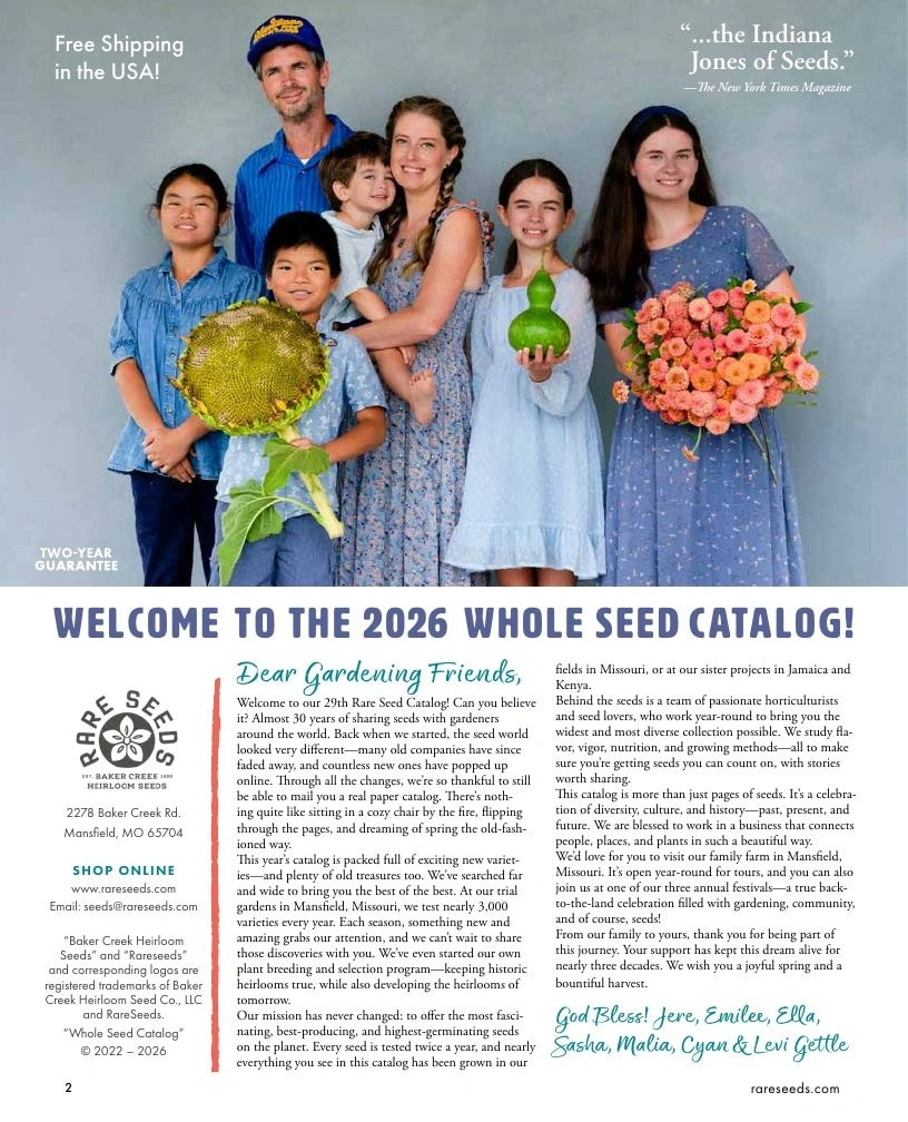 Baker Creek Heirloom Seeds flyer page 2