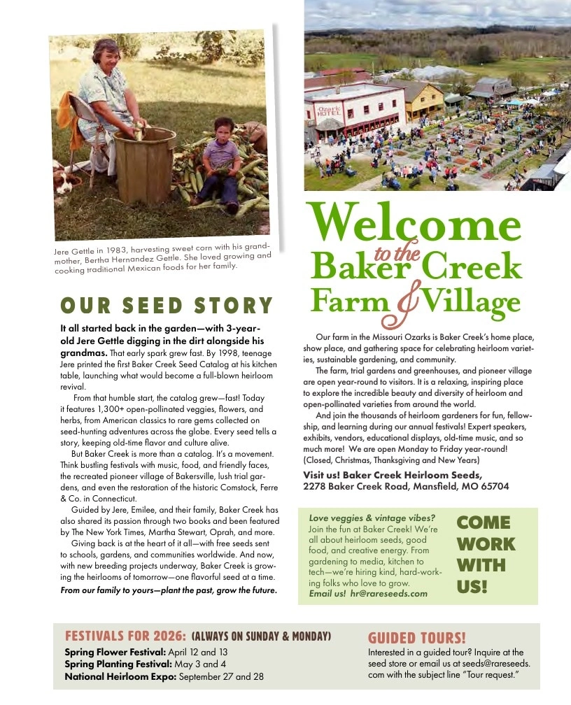 Baker Creek Heirloom Seeds flyer page 3