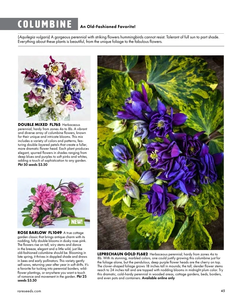 Baker Creek Heirloom Seeds flyer page 45