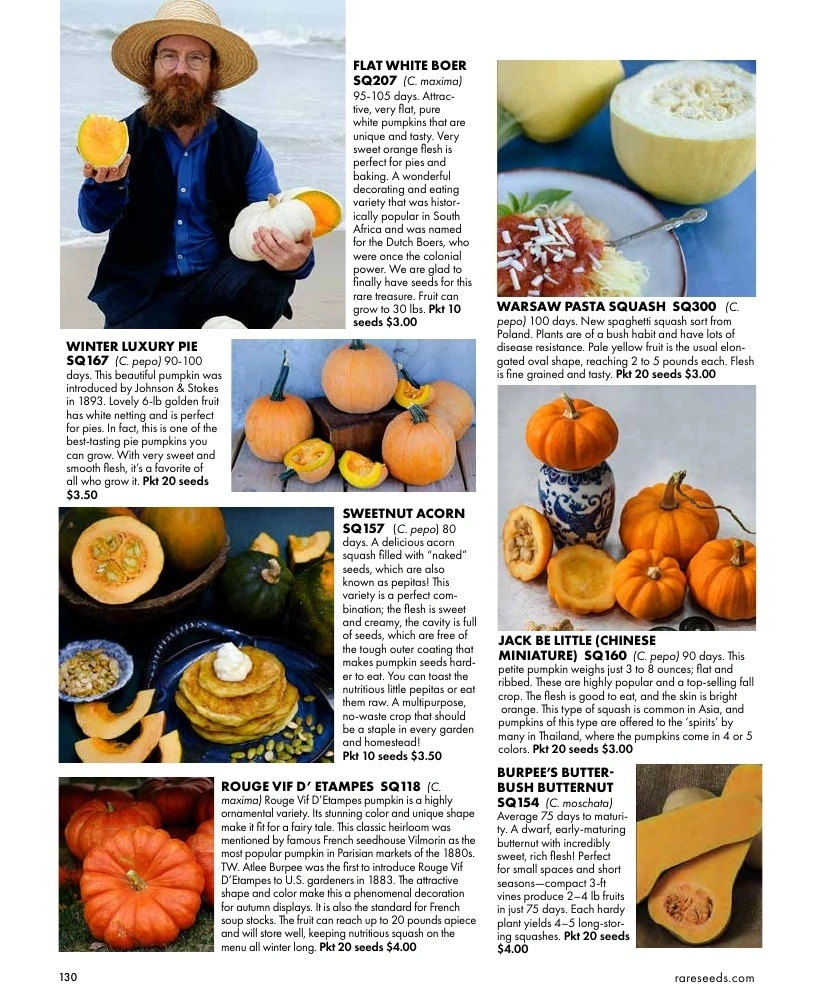 Baker Creek Heirloom Seeds flyer page 130