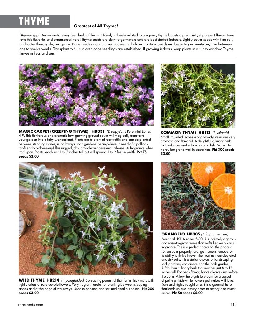 Baker Creek Heirloom Seeds flyer page 141