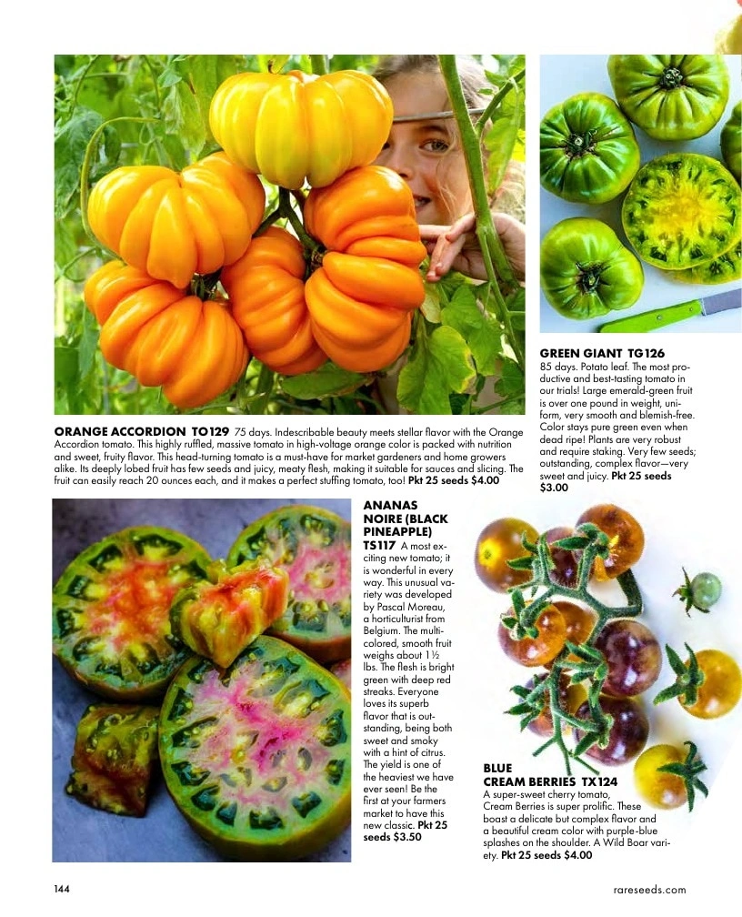 Baker Creek Heirloom Seeds flyer page 144