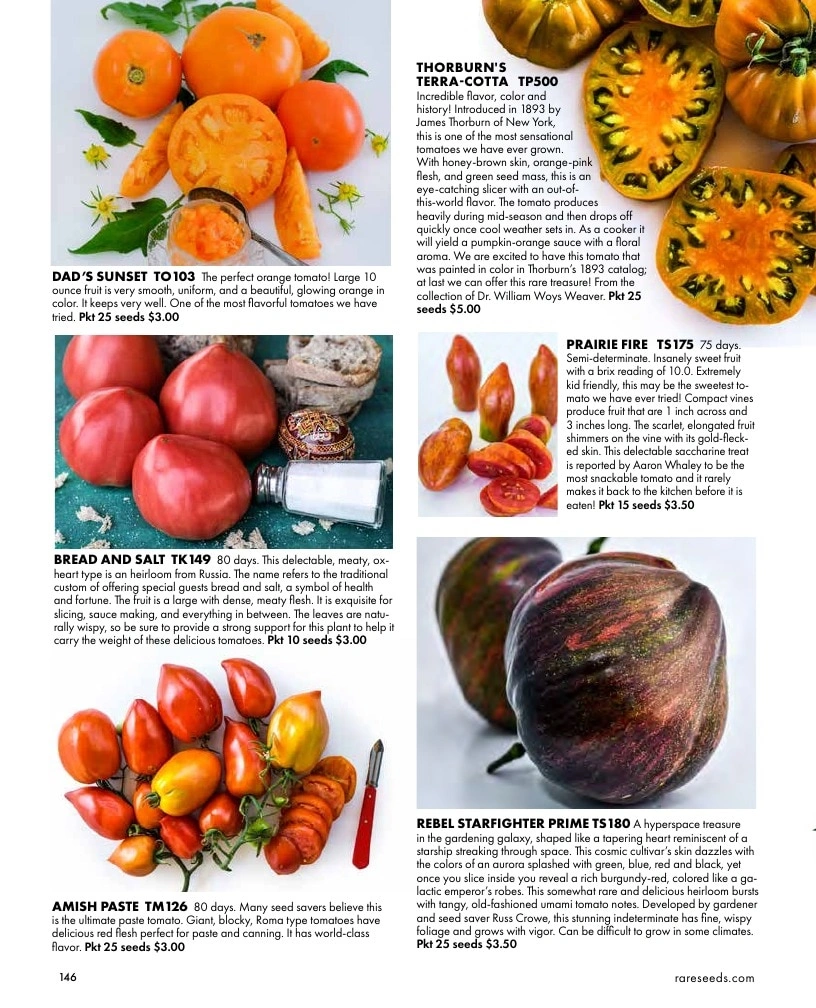 Baker Creek Heirloom Seeds flyer page 146