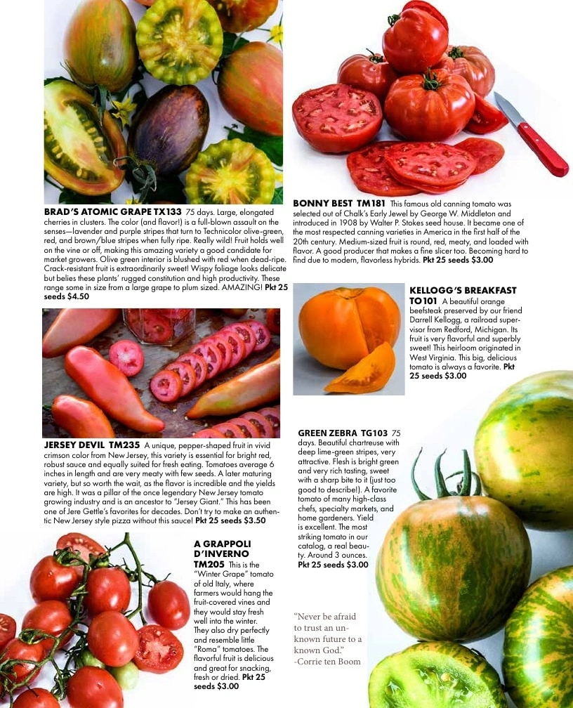 Baker Creek Heirloom Seeds flyer page 148