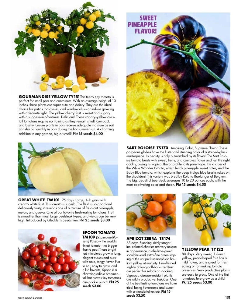 Baker Creek Heirloom Seeds flyer page 151