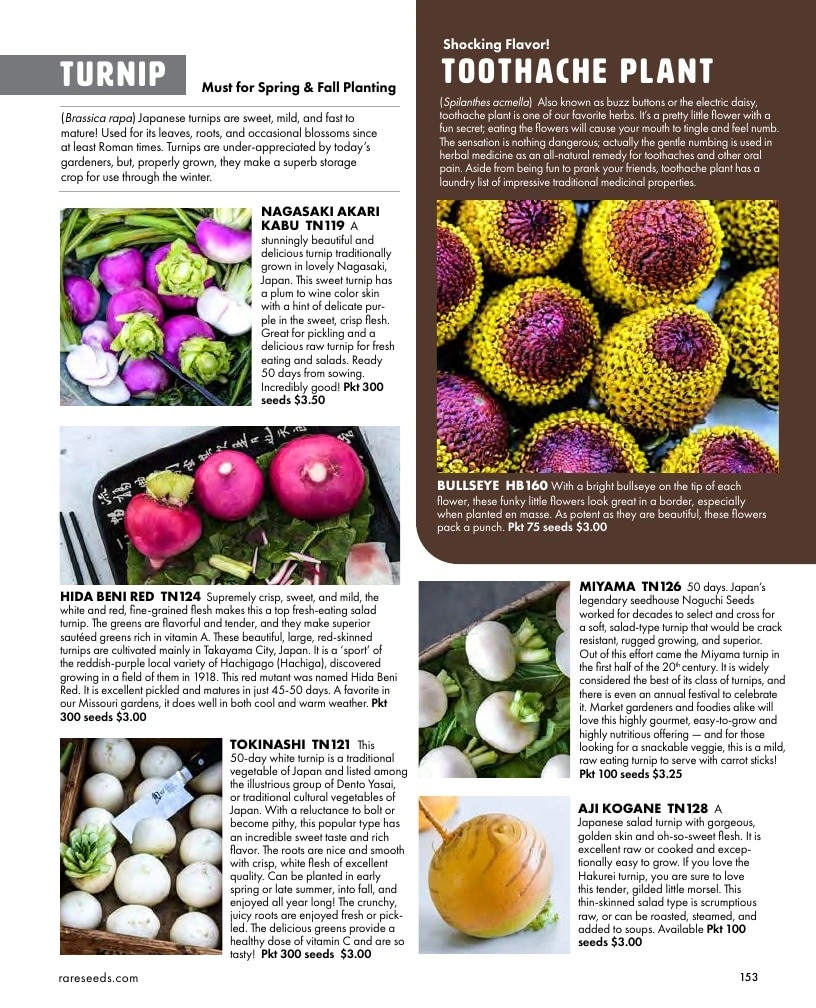 Baker Creek Heirloom Seeds flyer page 153