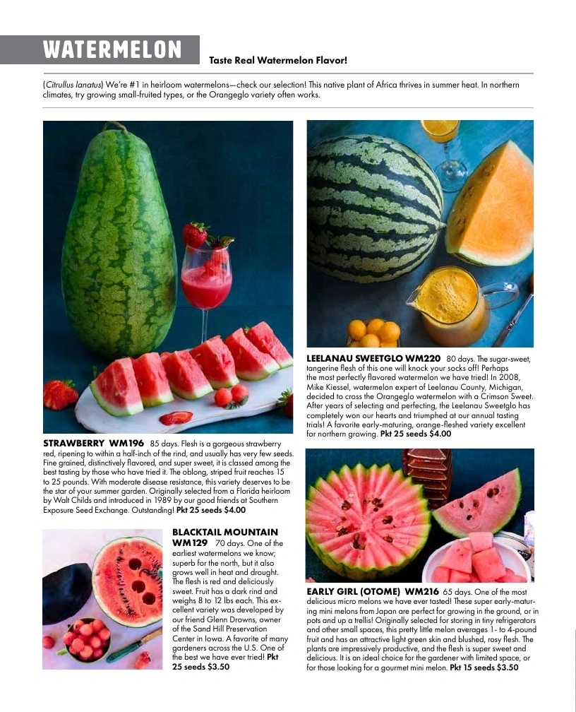 Baker Creek Heirloom Seeds flyer page 154