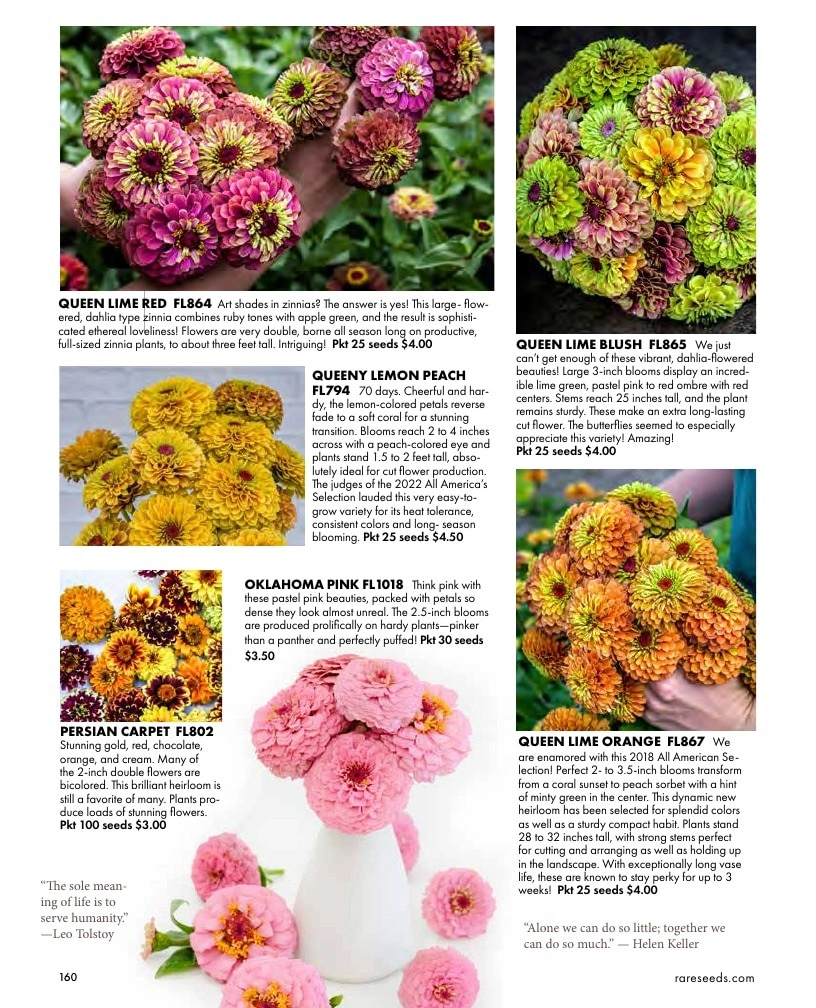 Baker Creek Heirloom Seeds flyer page 160