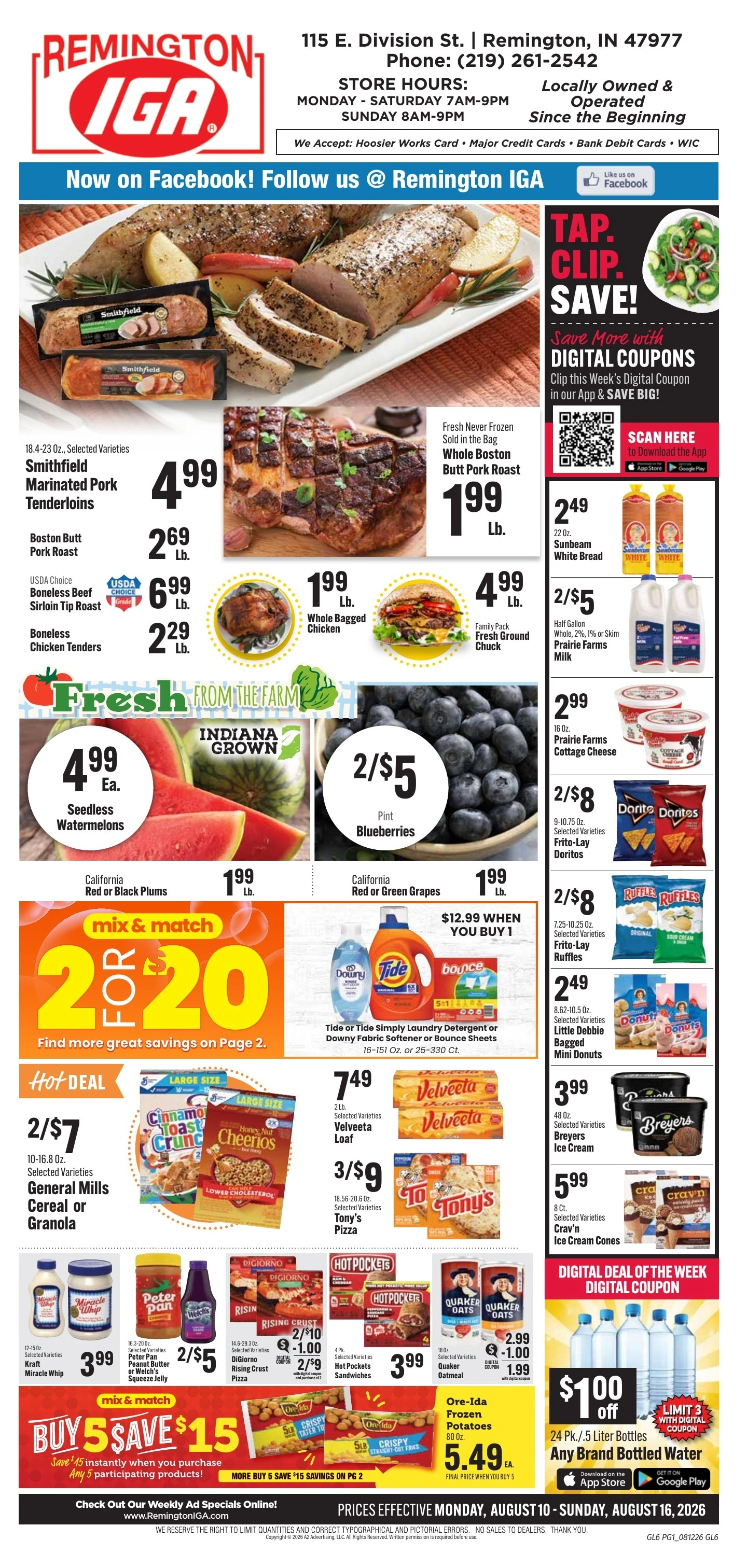 Remington IGA flyer page 1