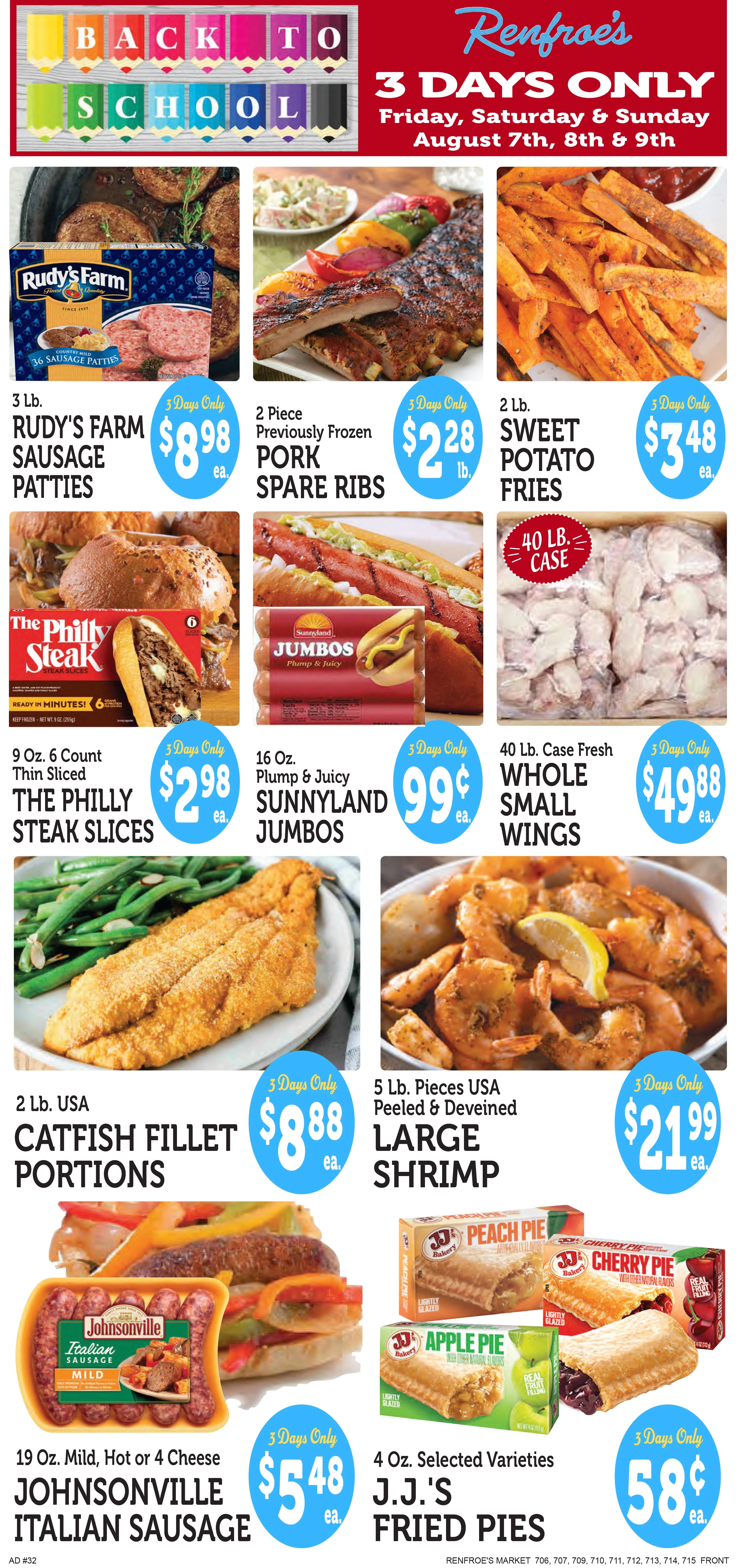Renfroe's Market flyer page 1