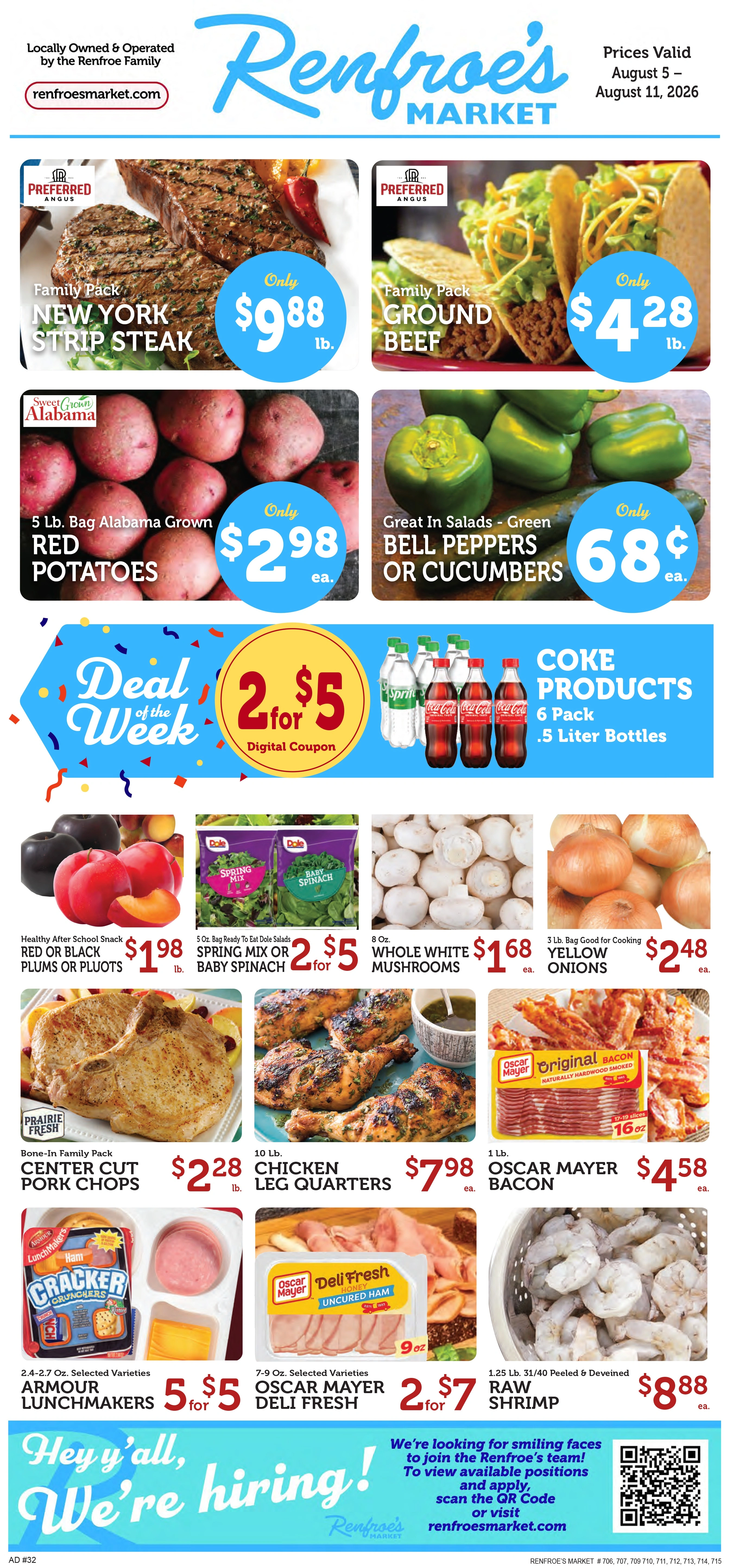 Renfroe's Market flyer page 1