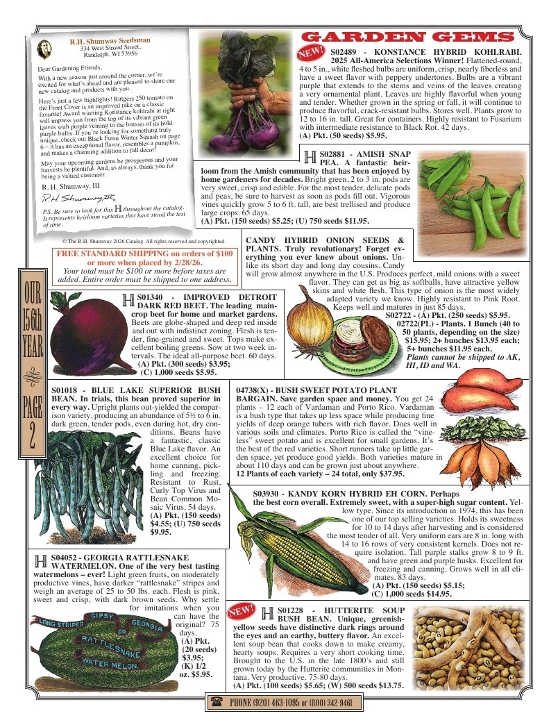 R.H. Shumway flyer page 2