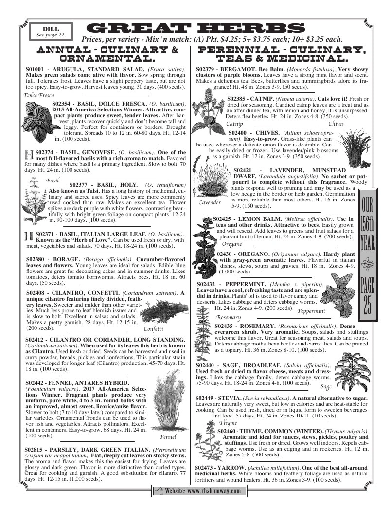 R.H. Shumway flyer page 25