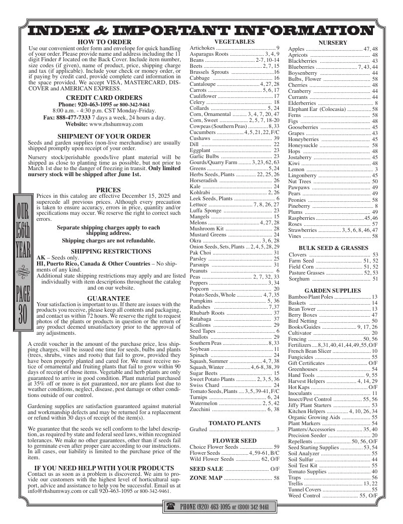 R.H. Shumway flyer page 30