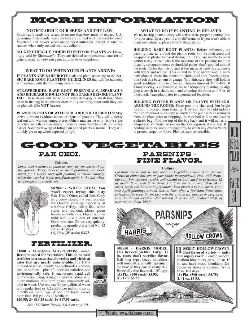 R.H. Shumway flyer page 31
