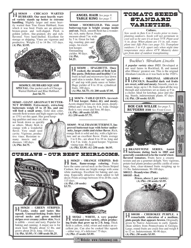 R.H. Shumway flyer page 39