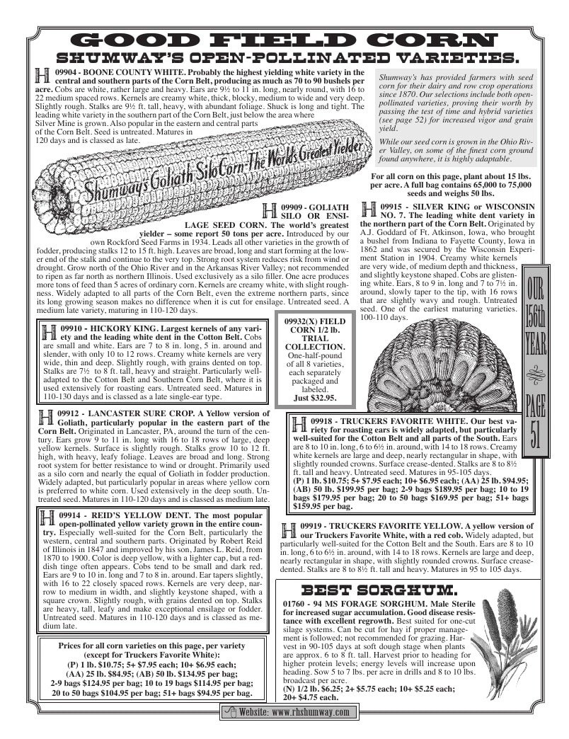 R.H. Shumway flyer page 51