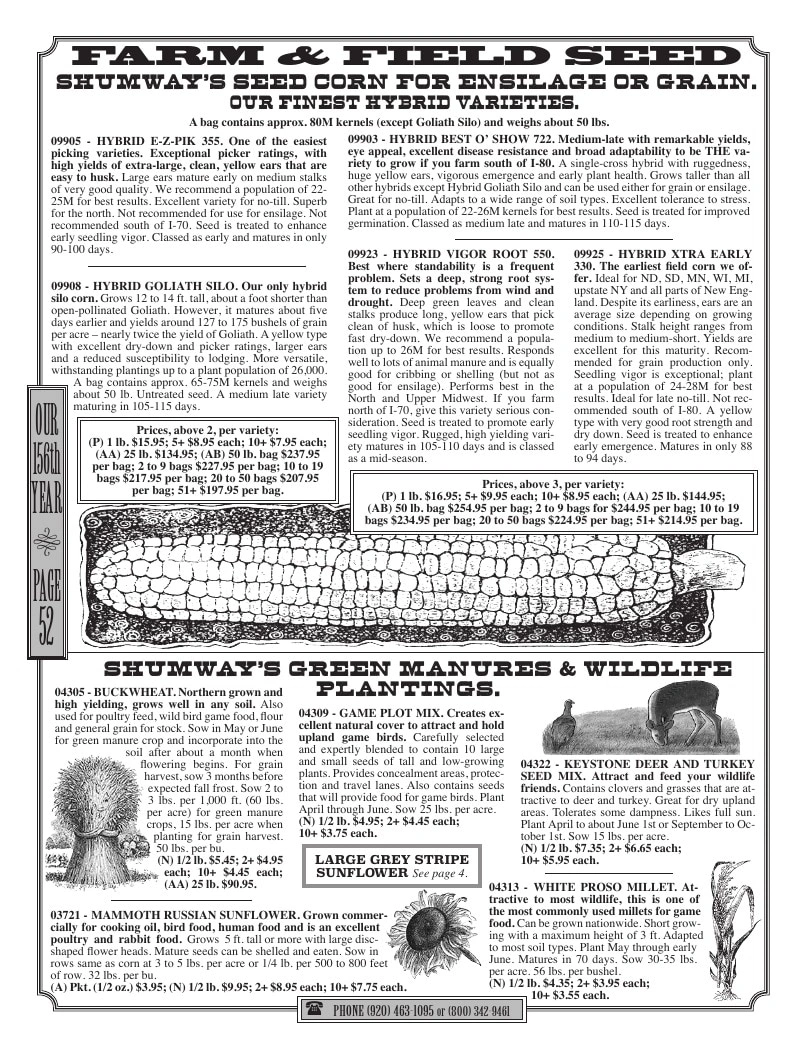 R.H. Shumway flyer page 52