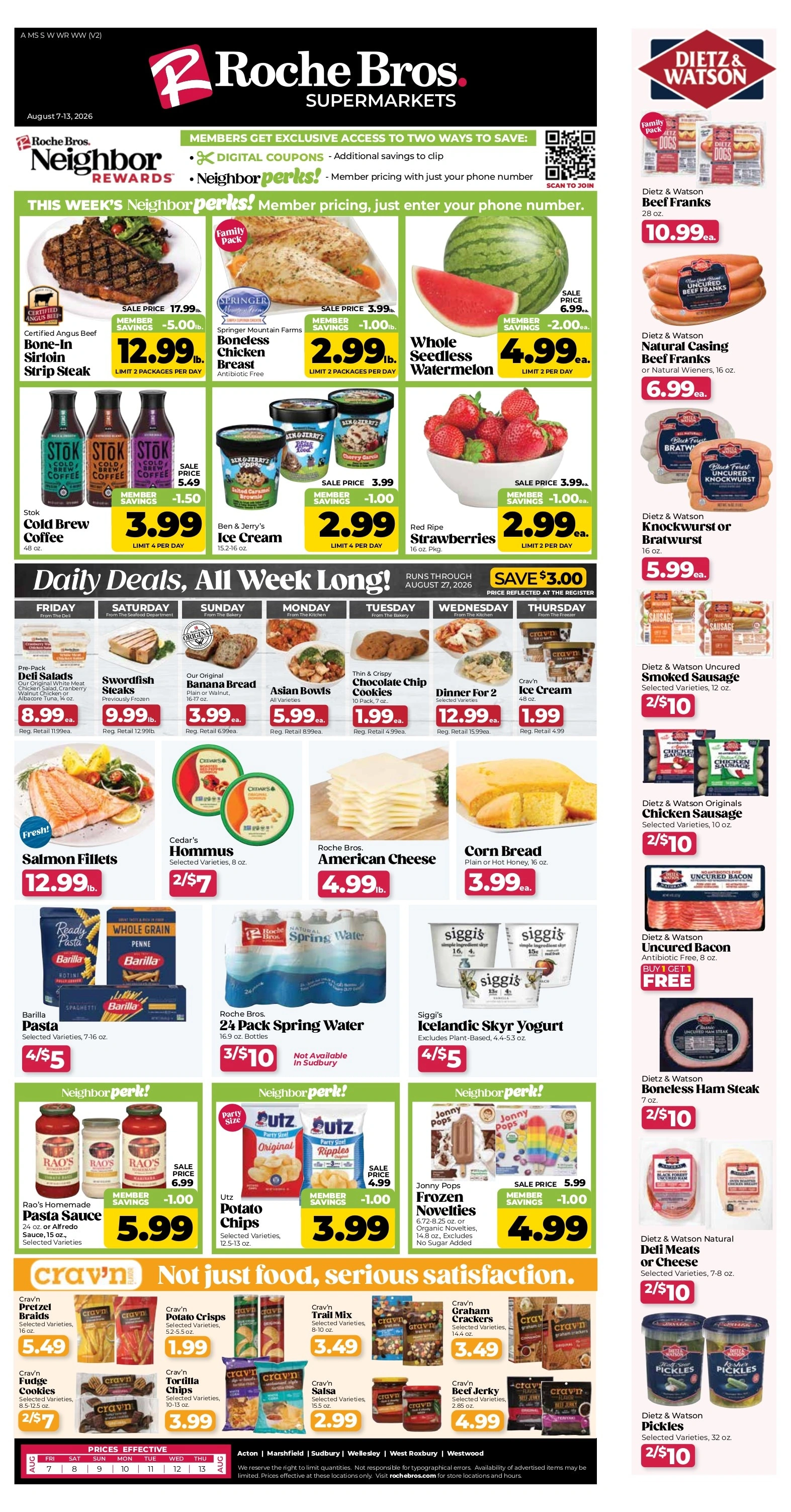 Roche Bros. flyer page 1
