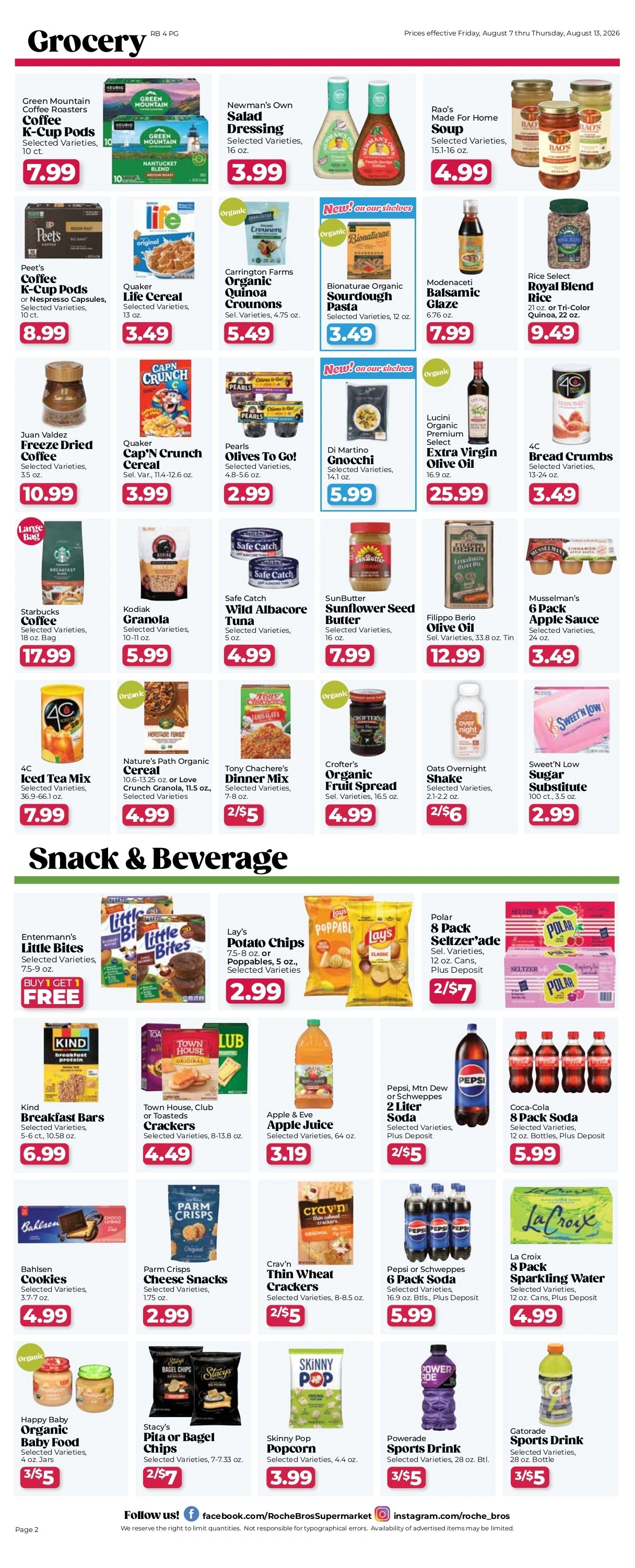 Roche Bros. flyer page 2