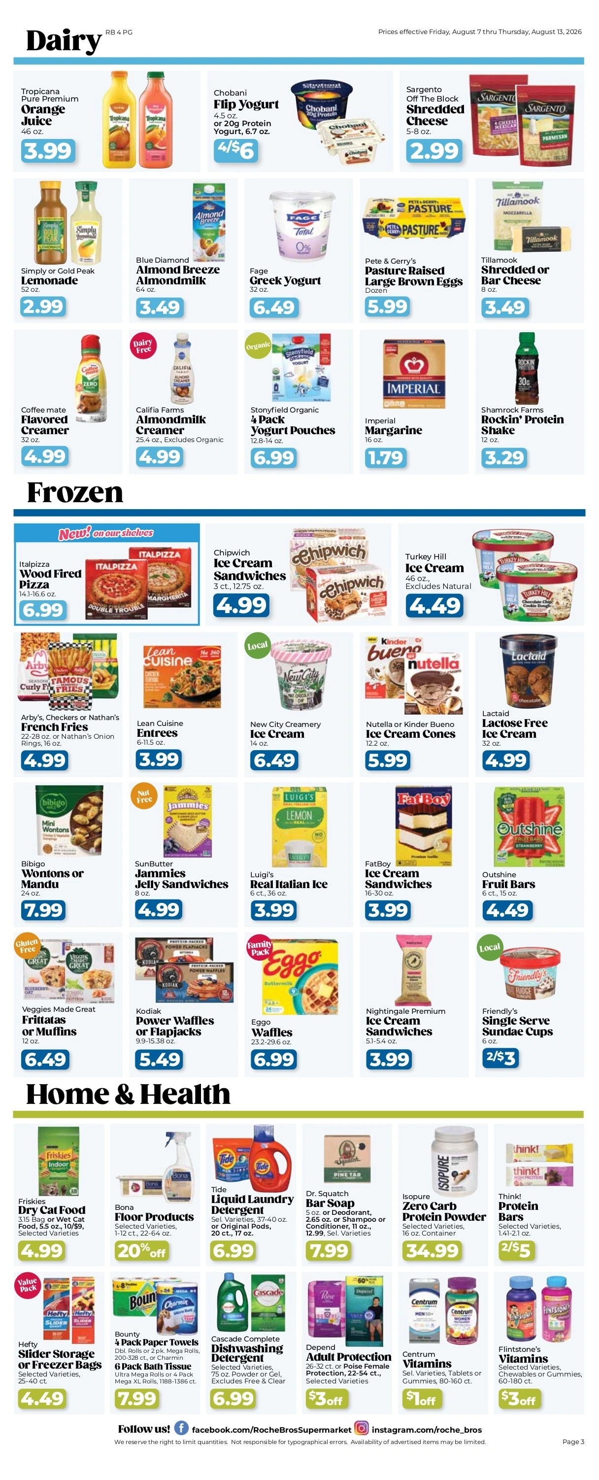 Roche Bros. flyer page 3
