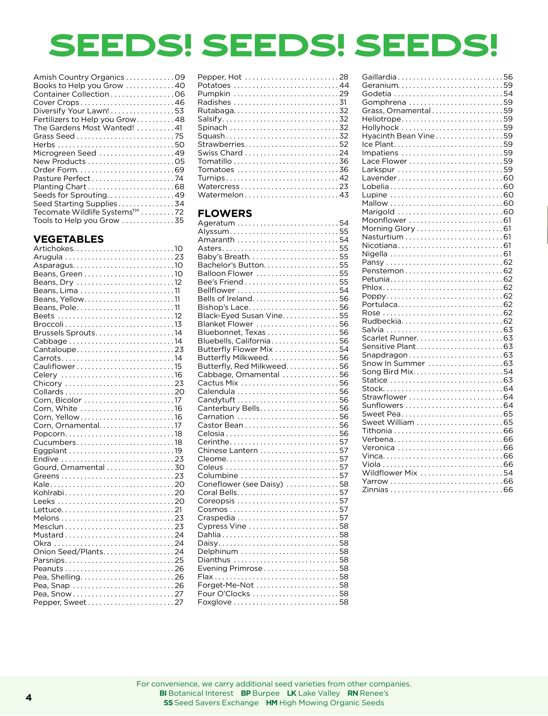 Rohrer Seeds flyer page 4