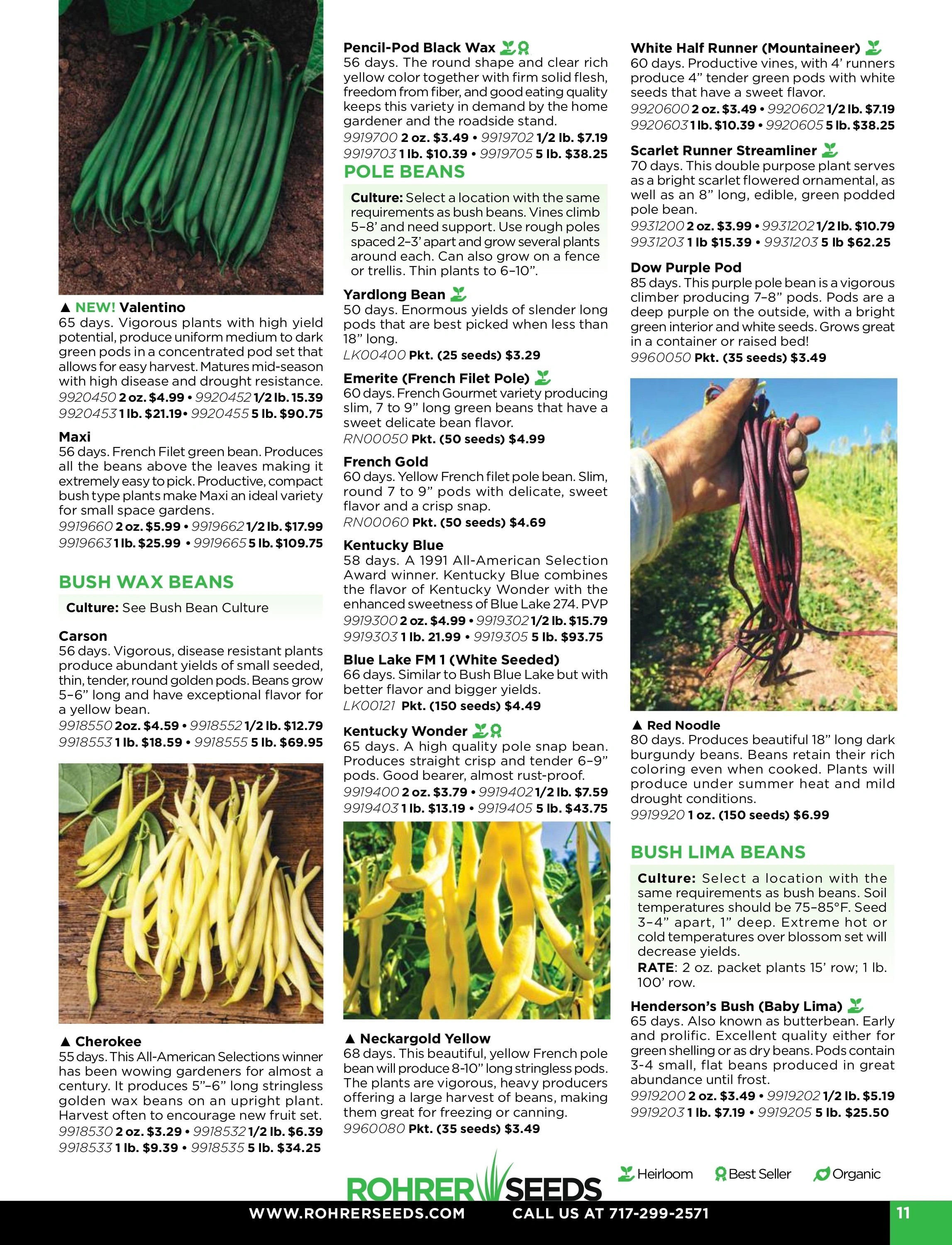 Rohrer Seeds flyer page 11