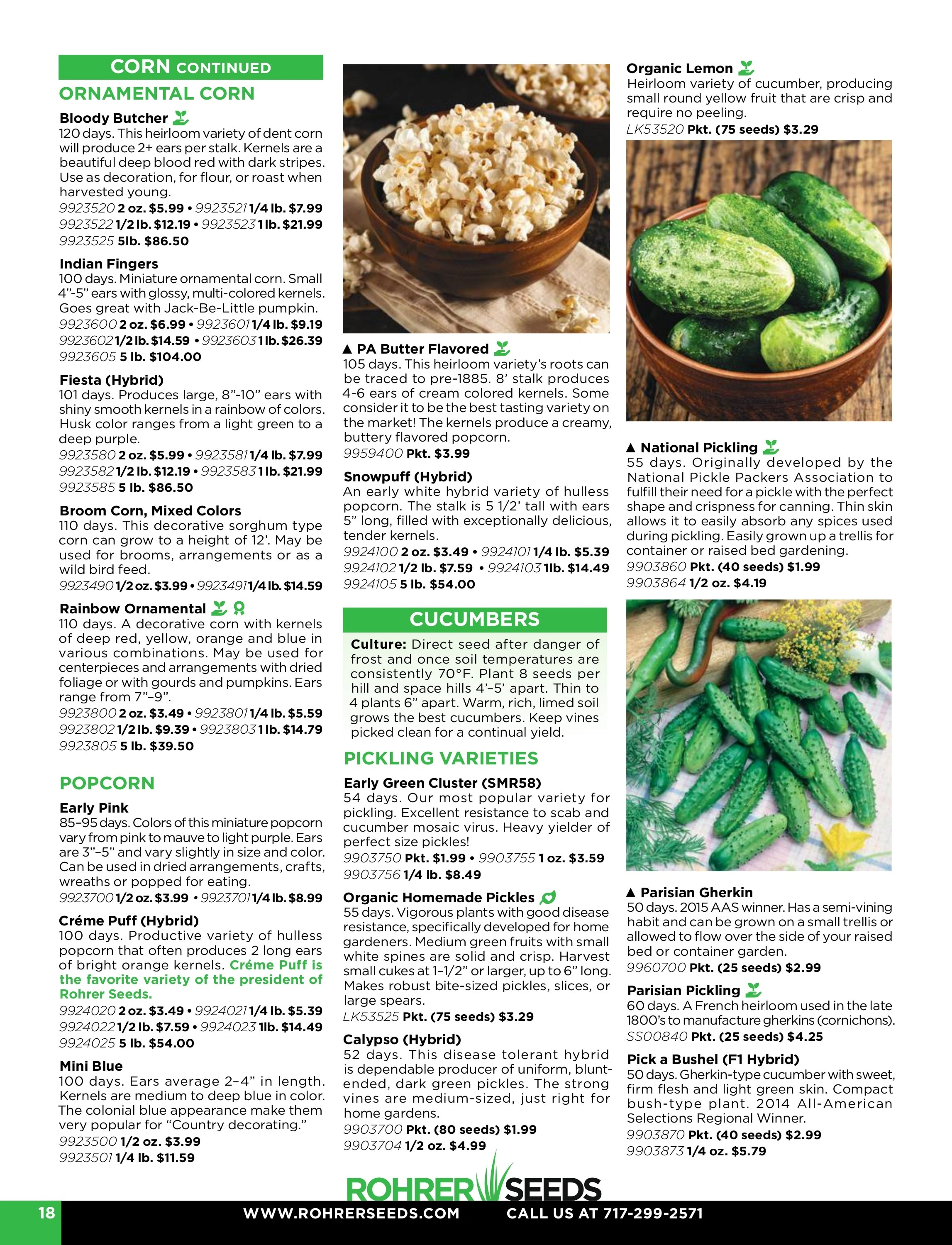 Rohrer Seeds flyer page 18