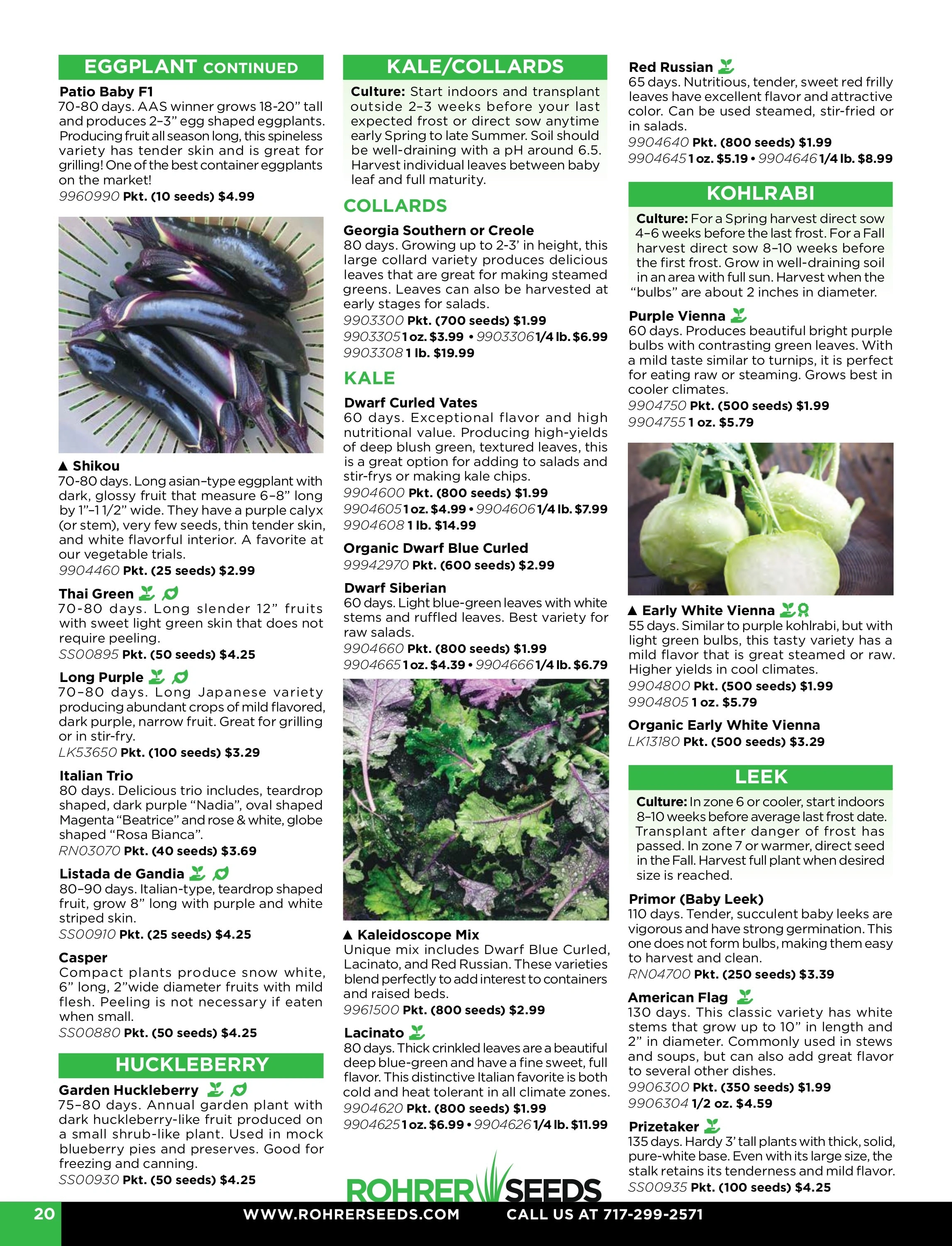 Rohrer Seeds flyer page 20