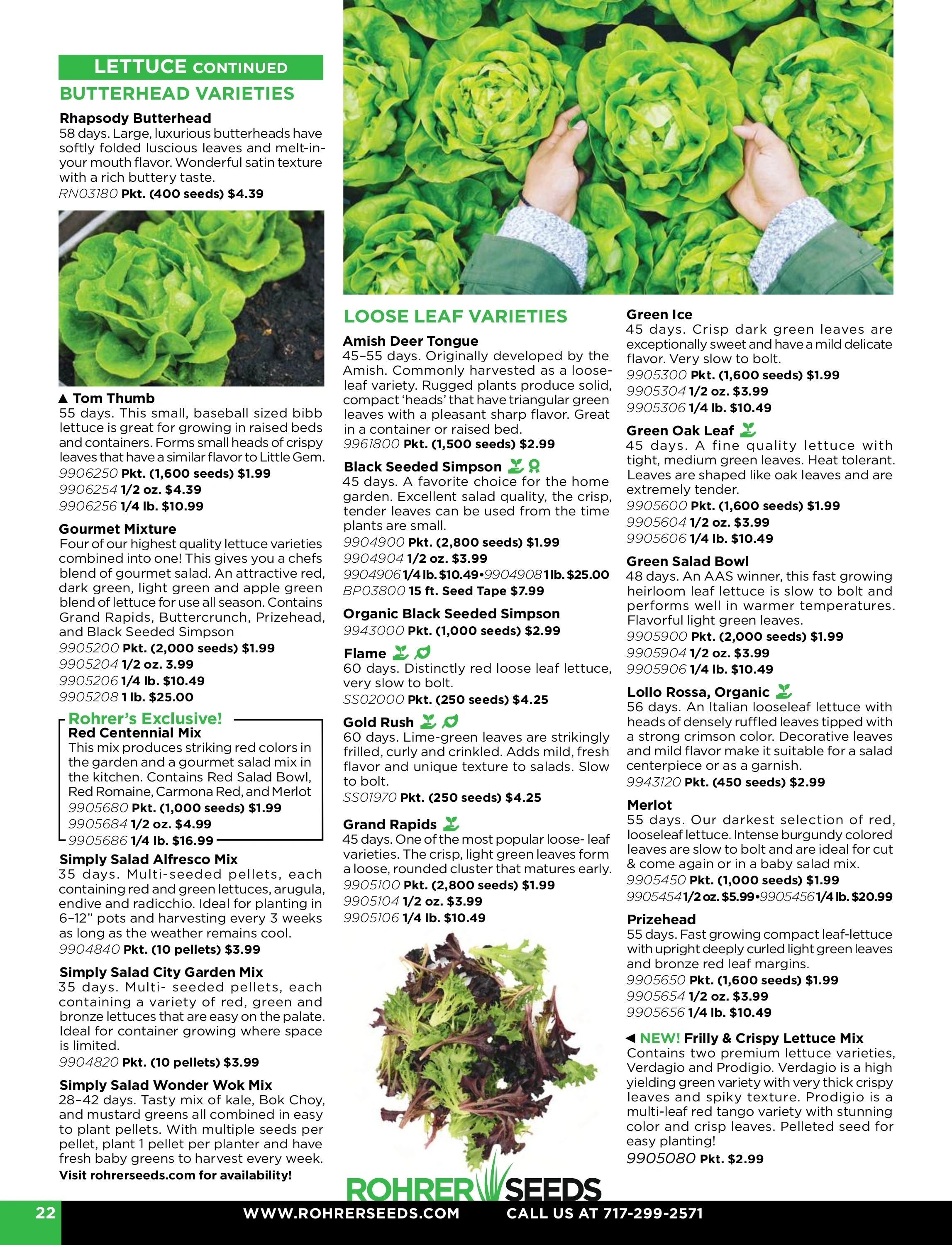 Rohrer Seeds flyer page 22