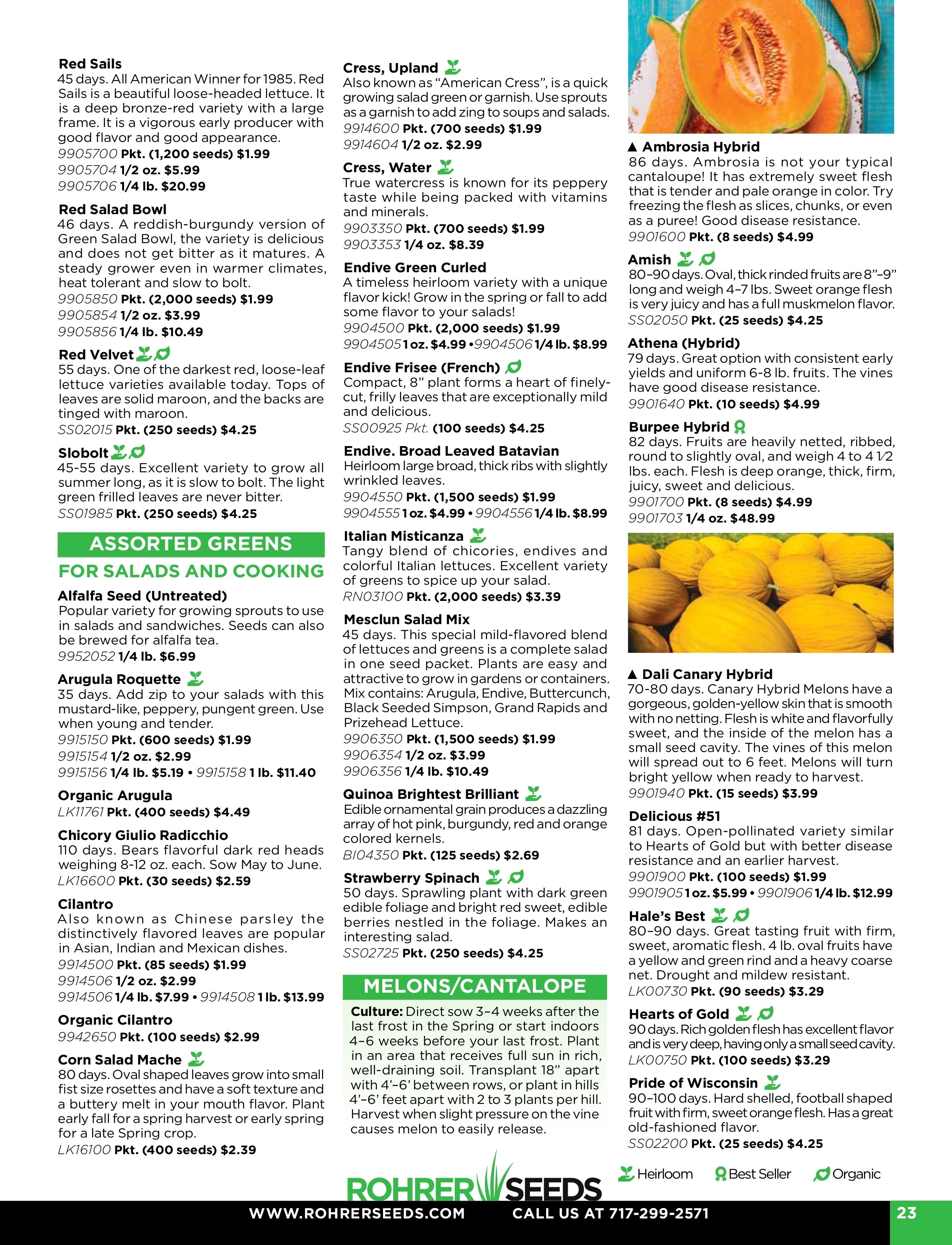 Rohrer Seeds flyer page 23