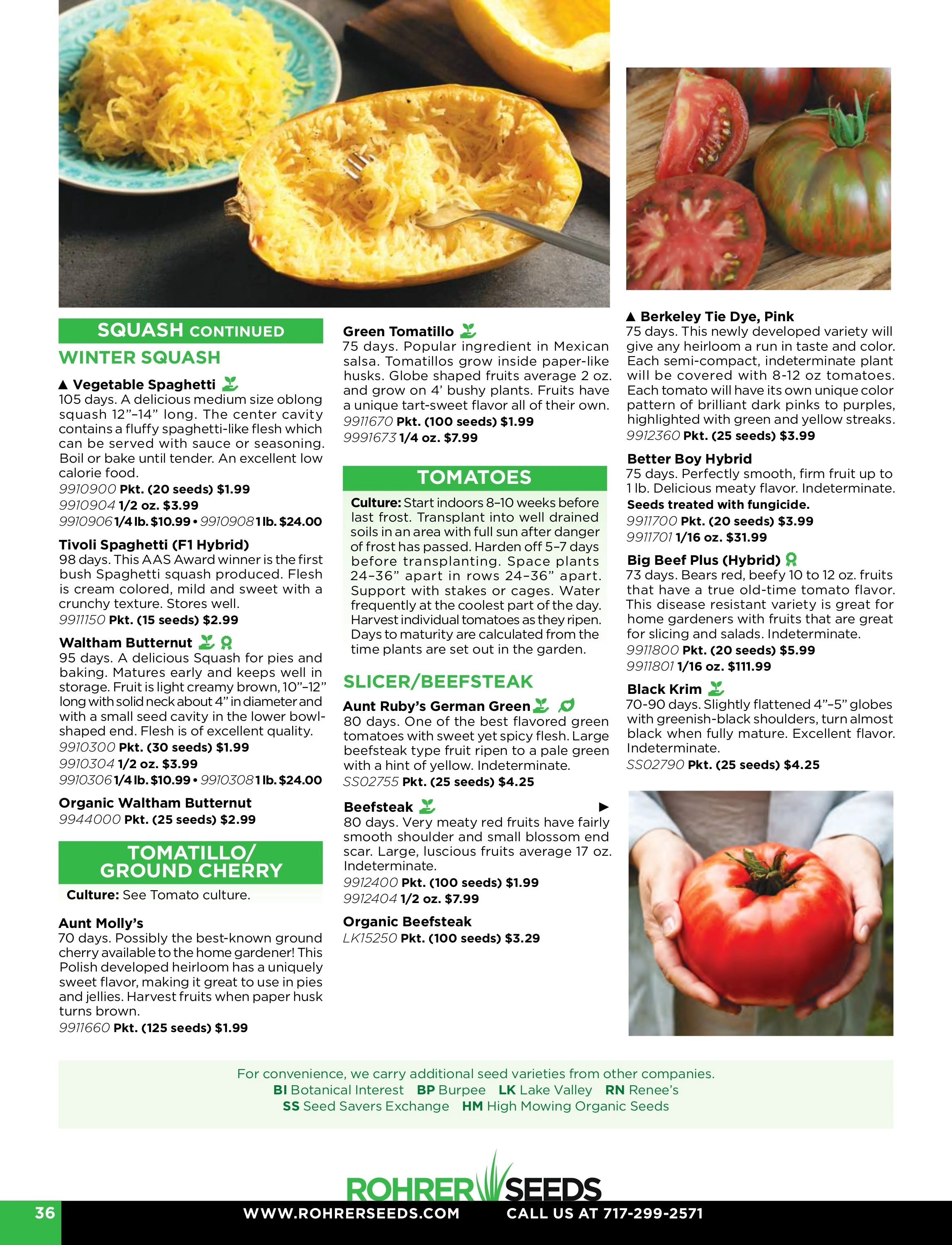 Rohrer Seeds flyer page 36